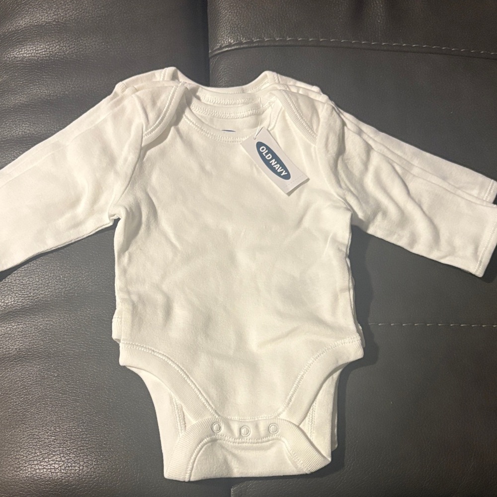 Old Navy Classic White Baby Bodysuit